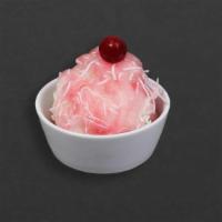 Mashti Malones Ice Cream-Faloodeh · Rosewater ice with rice starch noodles.