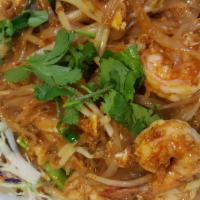 Pad Thai · Stir fried fresh rice noodles with bean sprout, and egg.