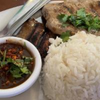 B.B.Q. Beef Rice Served With Tamarind Sauce · 