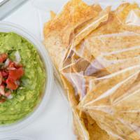Chips & Guacamole** · Fresh avocado with cilantro, tomato, onion and lime juice served with a bag of chips