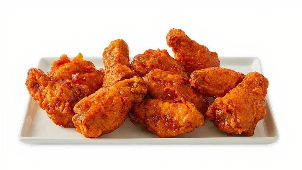 20 Pc Wings · Hand-brushed with your choice of a Bonchon Signature Sauce.  Complimentary side of pickled radish or coleslaw. 1600-1700 cal.
