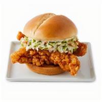 Signature Chicken Sandwich · Our signature chicken strips with your choice of a Bonchon Signature Sauce topped with coles...