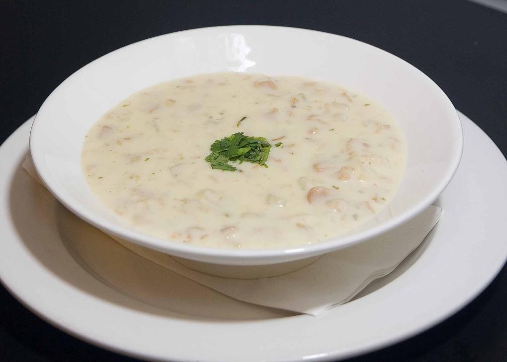 Clam Chowder · Baby clams, potatoes, and celery in a creamy clam sauce served New England style.