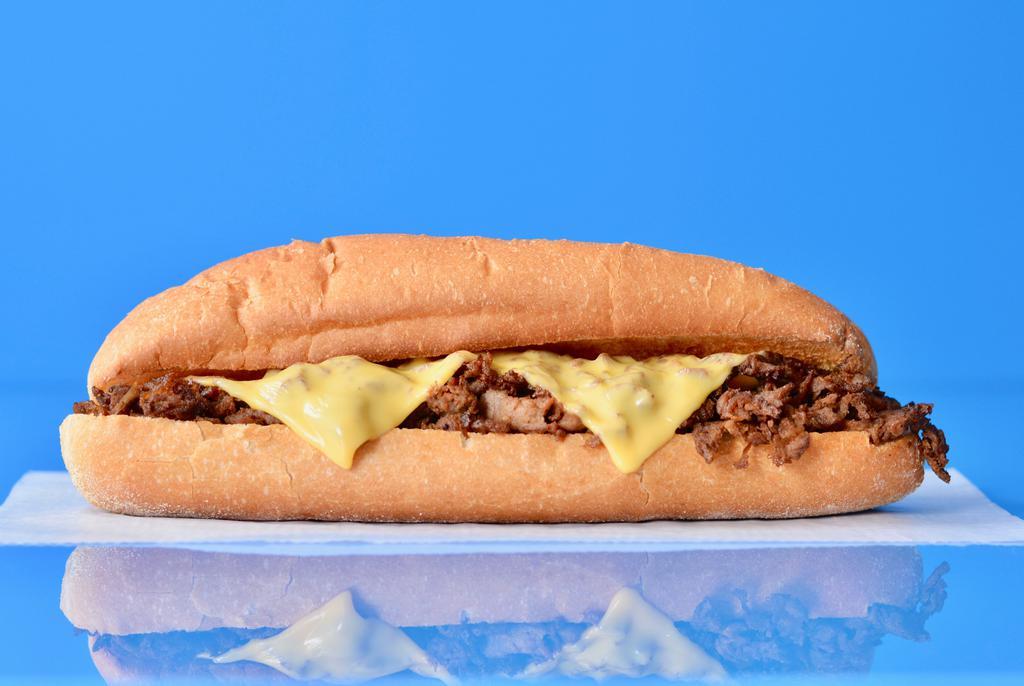 Classic Philly Cheesesteak · Our classic philly cheesesteak served with American cheese.