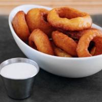 Beer Battered Onion Rings Served With Ranch · 