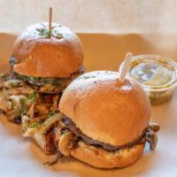 Nk Slider Burgers (2) · Topped with sauteed mushrooms & grilled onions.