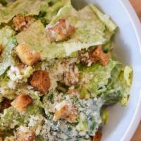 Pc Caesar Salad · Romaine, Garlic Croutons, Caesar Dressing & Parmesan (Allergies: Garlic/Bulb, Dairy)