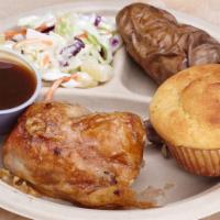 Quarter Chicken Combo · Served with two regular-size sides and one tortilla or cornbread. Add an additional charge f...