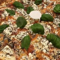 White Rock Pizza (Medium 12') · Eight slices. Olive oil garlic sauce, mozzarella cheese topped with fresh tomato, garlic, ri...