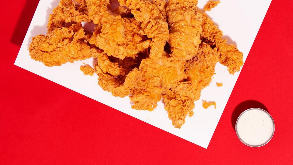 12 Tenders · Handbreaded crispy chicken tenders with your choice of sauce!