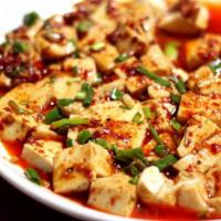 Mapo Tofu (麻婆豆腐) · Spicy. with Meat or No Meat.