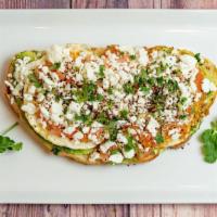 Avocado Toast · Sourdough Bread, Avocado, Egg, Tomato, Cilantro, Cheese, Pepper