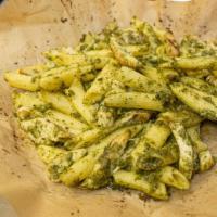 Pesto Chicken Pasta · Pesto sauce pasta with Spinach and Chicken