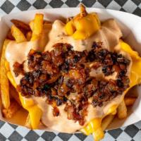 Jimi Fries · Melted American cheese, house 1000 island, and grilled onions.