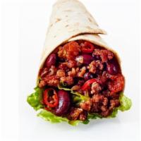 Beyond Burrito With Guacamole · Delicious burrito made with flour tortilla, seasoned Beyond meat, fresh guacamole, rice, bea...