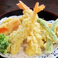 Mix Tempura · 3 shrimp & seasonal vegetables deep fried with tempura batter