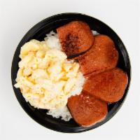 Spam Bowl · Spam Bowl includes 2 pieces of spam and a scoop of mac salad over rice.