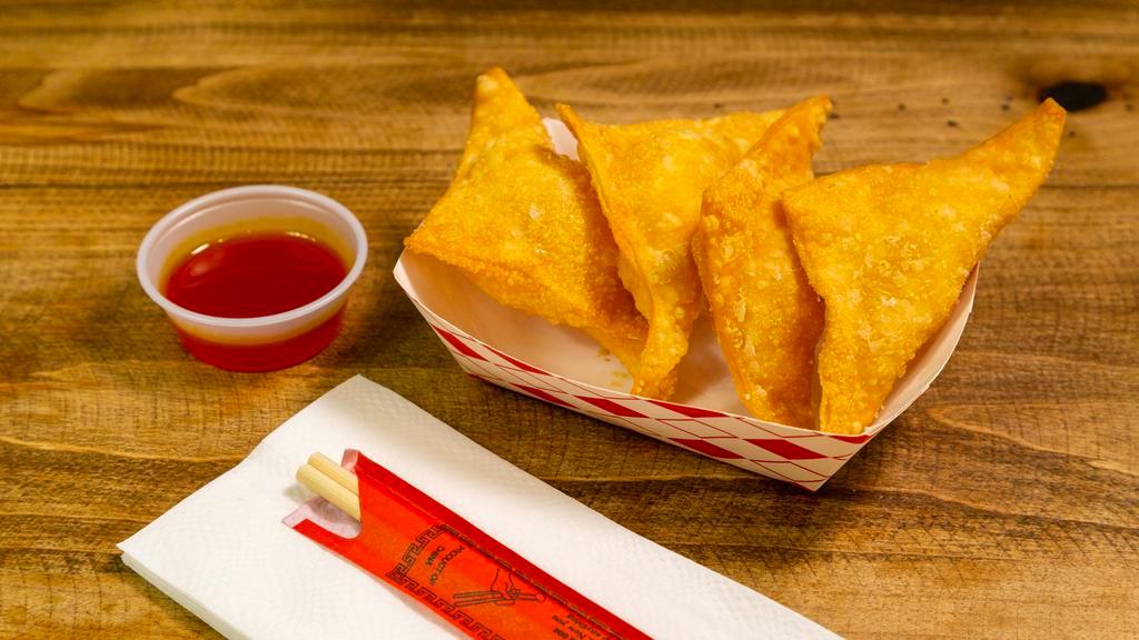 Cheese Wontons · Fried cream cheese wontons with a little bit of imitation crab. (Price varies depending on the amount selected).