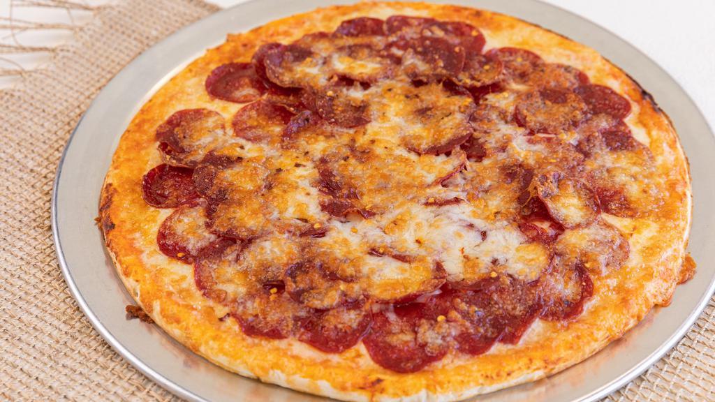 Pepperoni Pizza · Beef pepperoni and cheese.