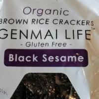 Genmai Black Sesame Crackers · Gluten-free, organic brown rice, organic black sesame, organic tamari soy sauce, sea salt. V...