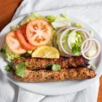 Chicken Seekh Kabab (2 Kababs) · Ground chicken, mix with spices and onions.  Cooked in a tandoor.