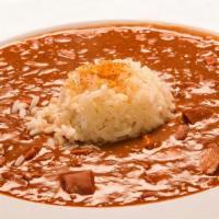 Red Beans & Rice · Creamy Louisiana red beans with spicy Cajun sausage.