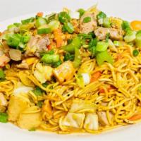 Pancit Canton · Stir-fried egg noodles with meat and vegetables