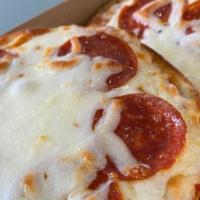 Pepperoni Pizza · Bagel topped with marinara, mozzarella, and pepperoni.