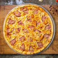 Aloha Pizza · Pineapples, ham and mozzarella cheese baked on a hand-tossed dough