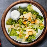 The Dictator'S Salad · (Vegetarian) Romaine lettuce, house croutons, and parmesan cheese tossed with Caesar dressing.