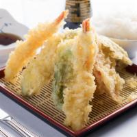 Tempura (Shrimp & Vegetable) · served with dipping sauce and white rice