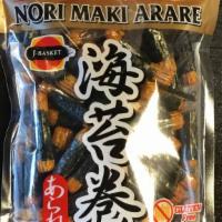 Nori Maki Arare · Rice cracker wrapped in seaweed 
3 oz bag