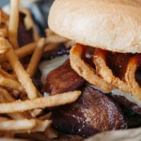Western Burger · Bbq sauce, crispy onions, white cheddar, bacon.  Consuming raw or undercooked meats, seafood...