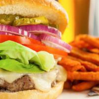 Cafeteria Burger · Consuming raw or under-cooked meats, seafood, poultry or eggs may increase your risk of food...