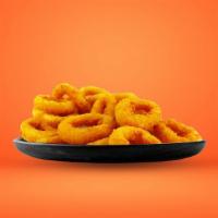 Onion Rings · Eight pieces of crunchy golden fried onion rings sprinkled simply with sea salt. Comes with ...