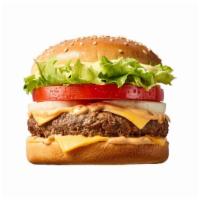 Classic Hamburger · Our delicious beef patty served with Thousand Island dressing, mayonnaise, pickles, onions, ...