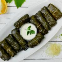 Grape Leaves · A mixture of rice and spices rolled into grape leaves.