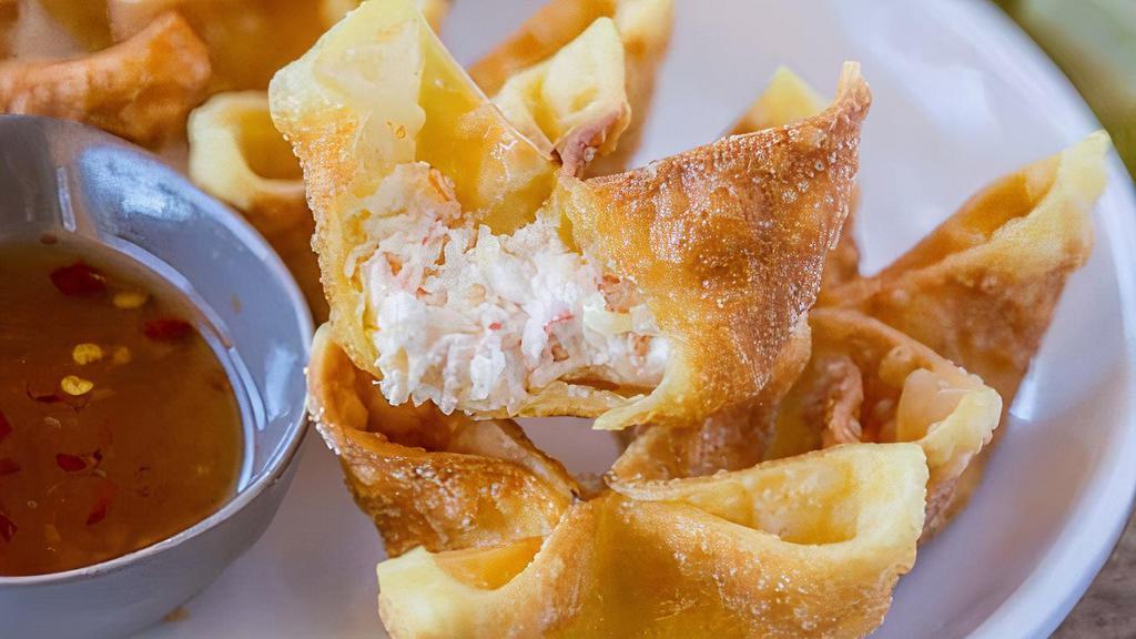 Crab Cream Cheese Wontons · Real Crab meat. Come with 6 Wontons in a single order