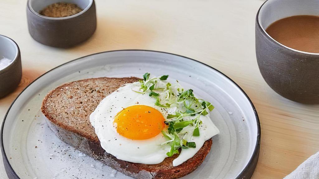 2 Organic Eggs + Toast · sourdough toast