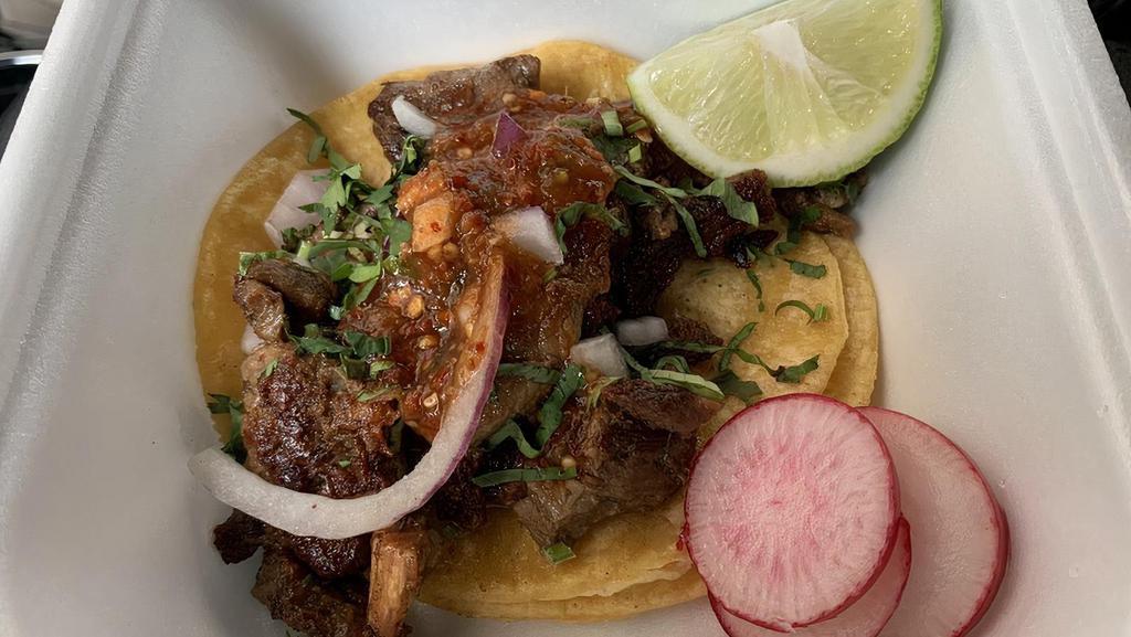 Tacos · Keto tacos, quesa birria tacos. Choices of meat: chicken, chile Verde, al pastor, carnitas, shredded beef, birria, asada, fish, shrimp, pork belly.