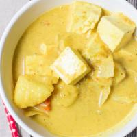 Yellow Curry 22Oz · Coconut milk, potato, onion, and carrot.