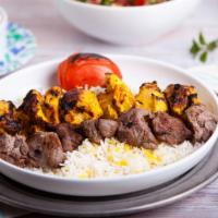 The Chicken Soltani · Combination of chicken koobideh and chicken barg made to perfection!