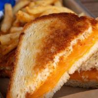 Kids Grilled Cheese · Melted American Cheese with toasted Sourdough.