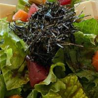 Seafood Salad · Mix lettuce, diced tuna and salmon, tofu, avocado, seaweed, and Japanever dressing.