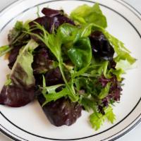 Market Salad · farmer's market greens, radishes, soft herbs, mustard tarragon vinaigrette - vg
