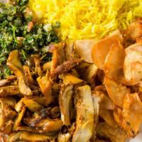 Chicken Shawarma Bowl · Shawarma is well-marinated Meat with Spice Mixture, cooked in its own Juices and Fat until p...