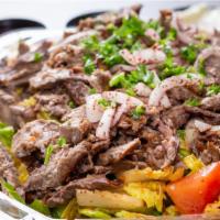 Beef Shawarma Bowl · Shawarma is well-marinated Meat with Spice Mixture, cooked in its own Juices and Fat until p...