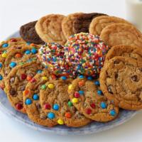 Two Dozen Platter · Your Choice of 24 Freshly Baked Cookies Served On A Red Platter