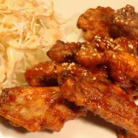 Chicken Wings 닭날개 · Deep fried chicken wings (8pcs, Korean sweet&spicy  or plain)
