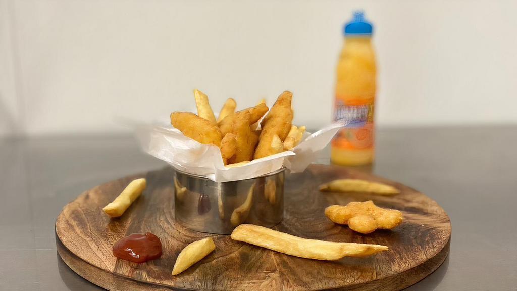 Kids Meal · 5 pc. Chicken nuggets, fries & juice.